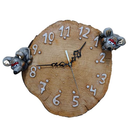 Reloj de Barro Ratoncitos
