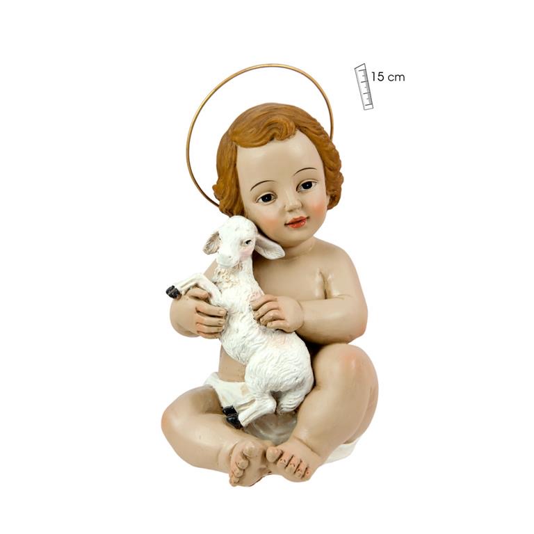 Figura niño Jesús con ovejita