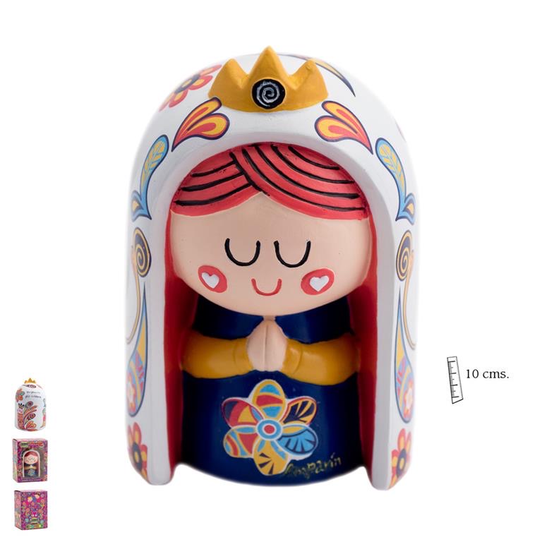 Figura Virgencita Infantil Plis Blanca